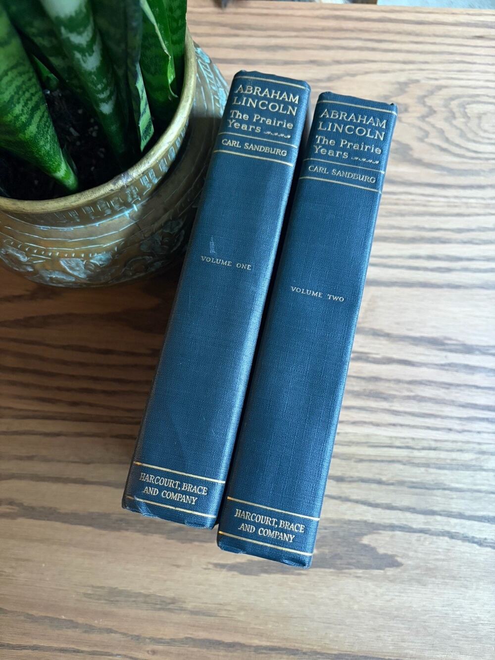 Antique 1926 Abraham Lincoln: The Prairie Years by Carl Sandburg 2 Volumes HC